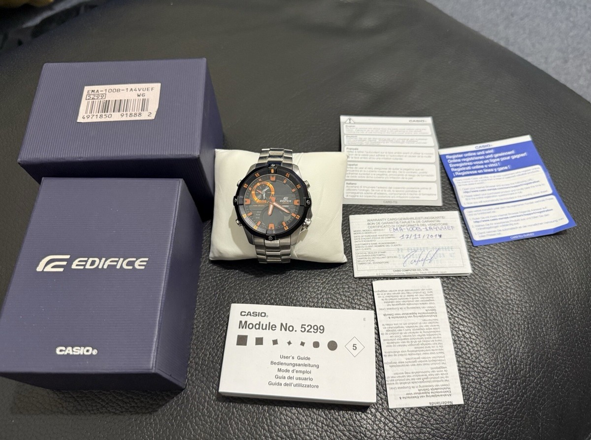 Casio 5299 Casio Edifice Ema 100 Time Setting Casio Edifice EMA