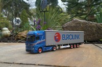 Herpa Mercedes-Benz Actros `18 Gigaspace Gardinenplanen-Sattelzug - Eurolink -