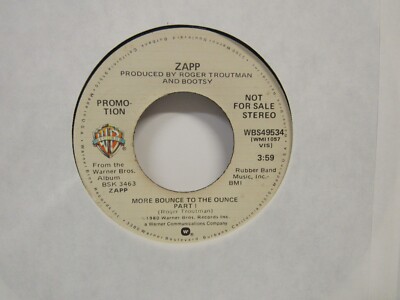 Zapp   More Bounce To The Ounce Part I Promo Soul Funk 7'' 45 RPM