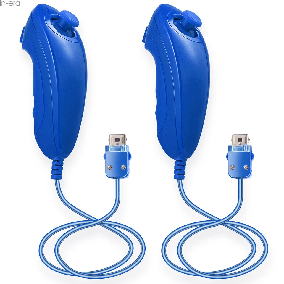 1 2 or 4 pack of Blue Nintendo Nunchucks for Nintendo Wii or Wii U Remote - Image 2 of 4