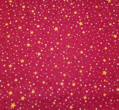 Winter Lights BTY Susan Rooney P&B Textiles Stars Red Northern