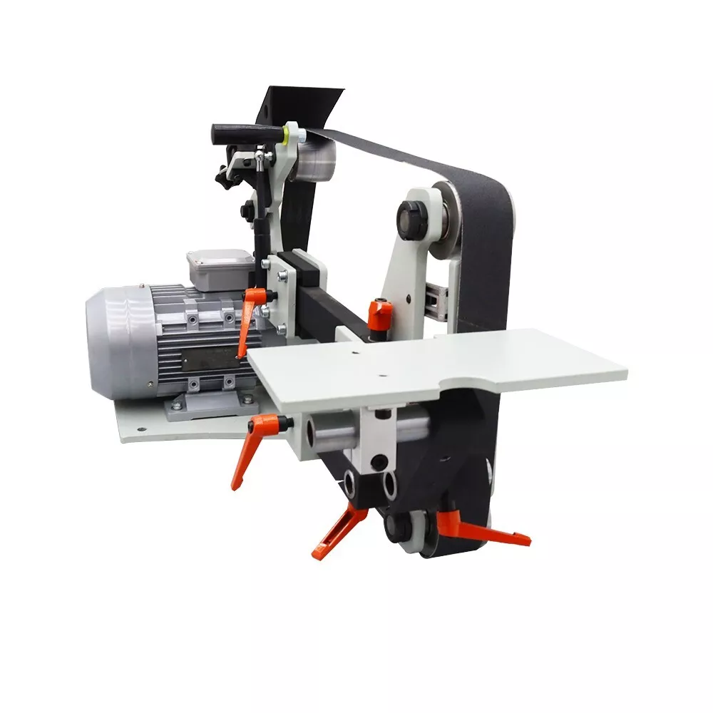 Variable speed top belt grinder