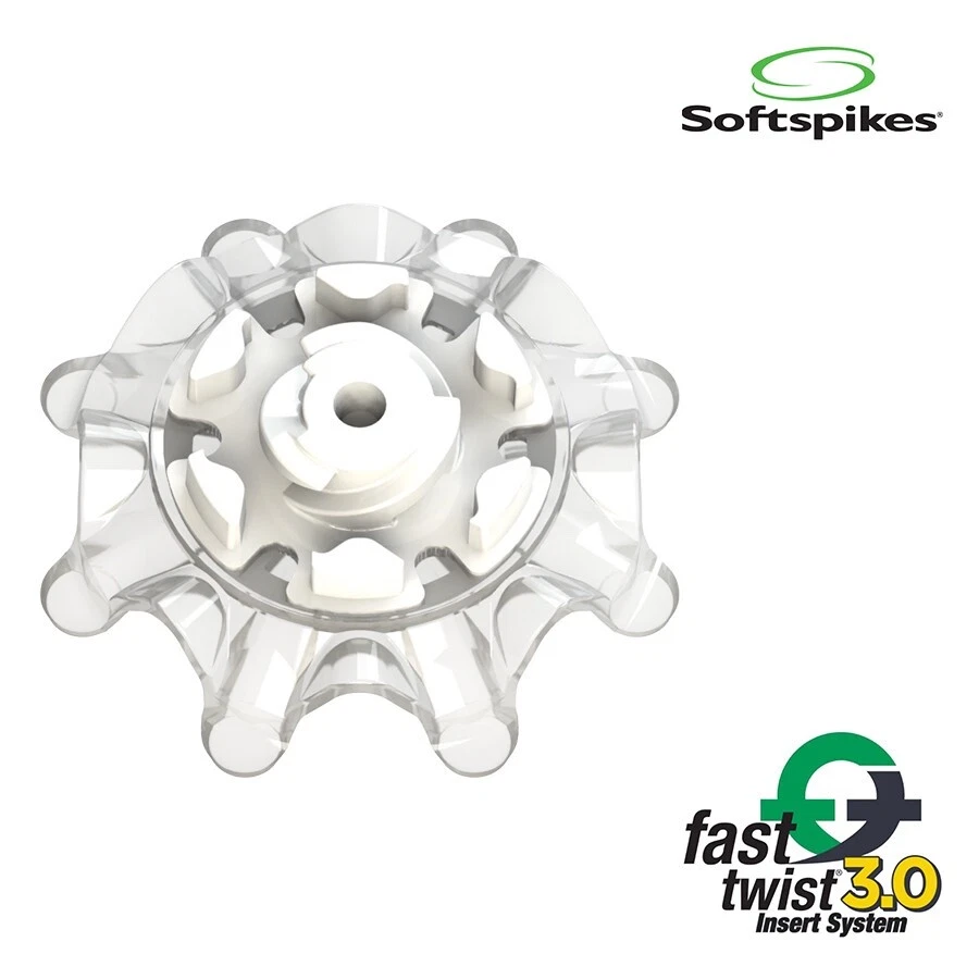 PULSAR Softspikes Fast Twist 3.0 Translucent / White - pack of 18 cleats