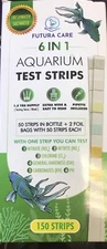 150 Strip 6 In 1 Aquarium Test Strips Freshwater Futura Care NIB Free Ship A6