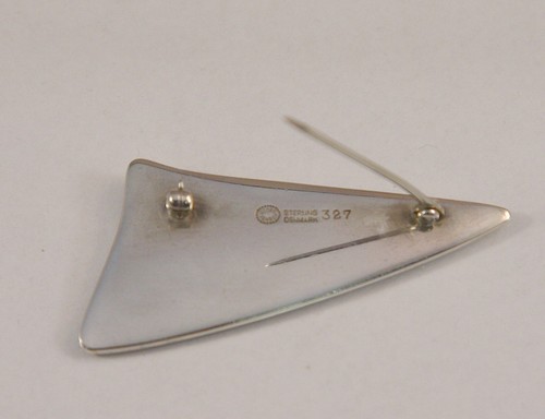 Georg Jensen Sterling Silver Modernist Abstract Pin Brooch 327 Henning Koppel - Picture 5 of 5