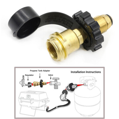 #ad Propane Tank Adapter Universal Converts POL to QCC1 Type 1 Hose Valve Regulators $13.24