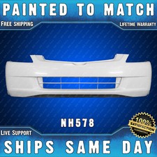 New Painted Nh578 Taffeta White Front Bumper Cover For 2003-2005 Honda Accord