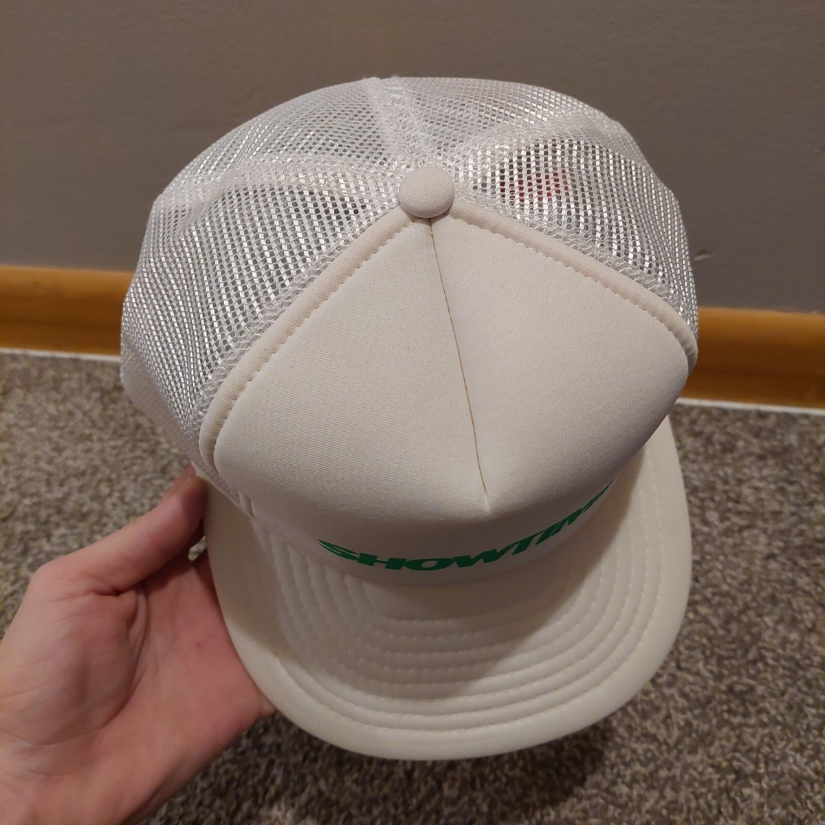 Vintage 80s Showtime TV Network Foam Mesh Trucker Hat Snapback Cap 