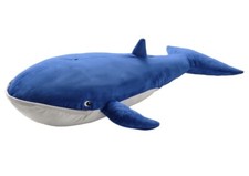 IKEA Blue Ocean Whale Sea Soft Toy Plush Animal Kids New 39"