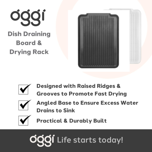 Dish Drain Board & Drying Rack Tray for Kitchen - Ideal Rigid Drainboard, Dish D - Picture 7 of 12