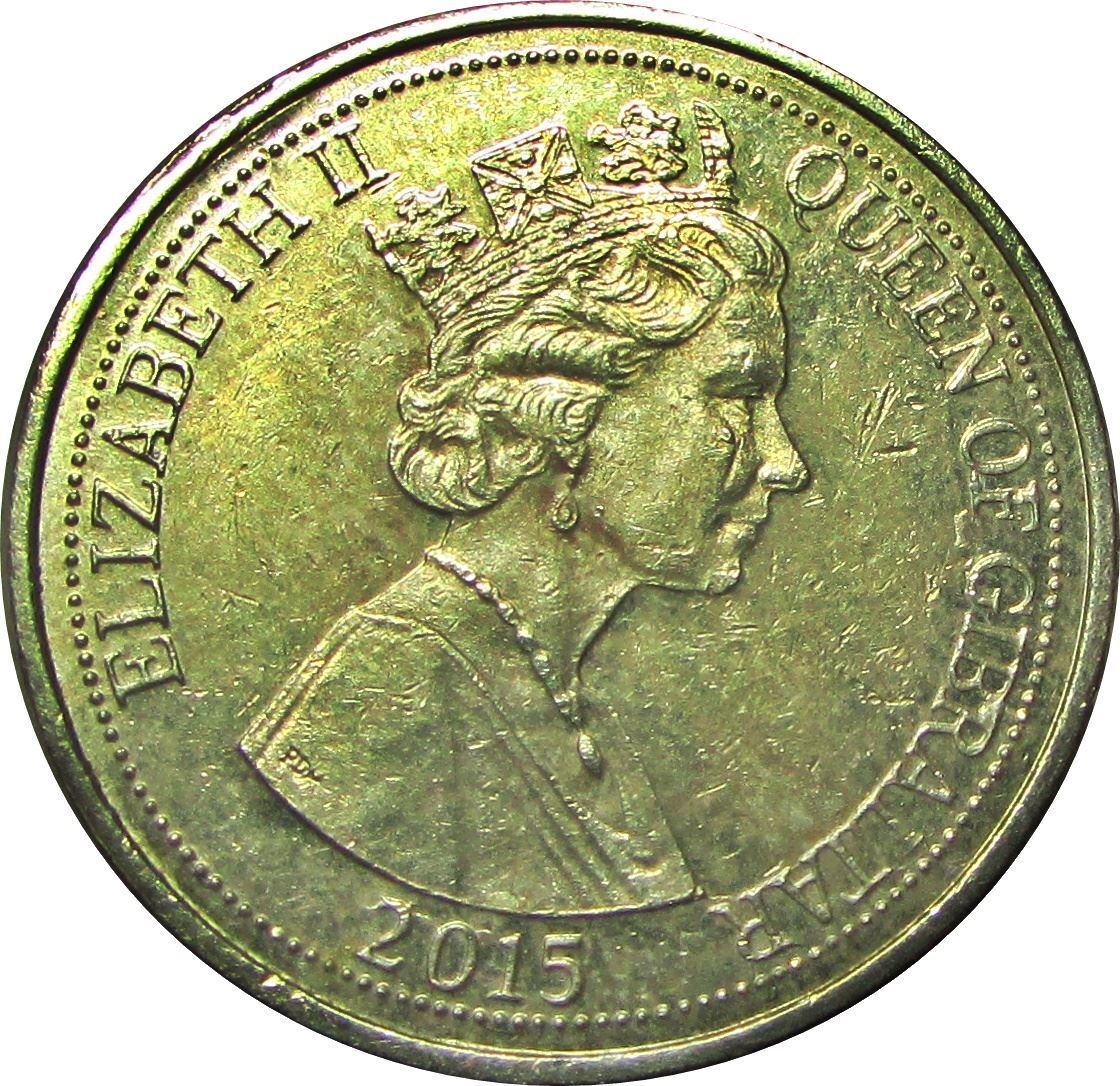玄*龍様 ヤドキング ★ L1 1ED Gibraltarian Coin 1 Pound | Elizabeth II | Dragon Tree | Gibraltar