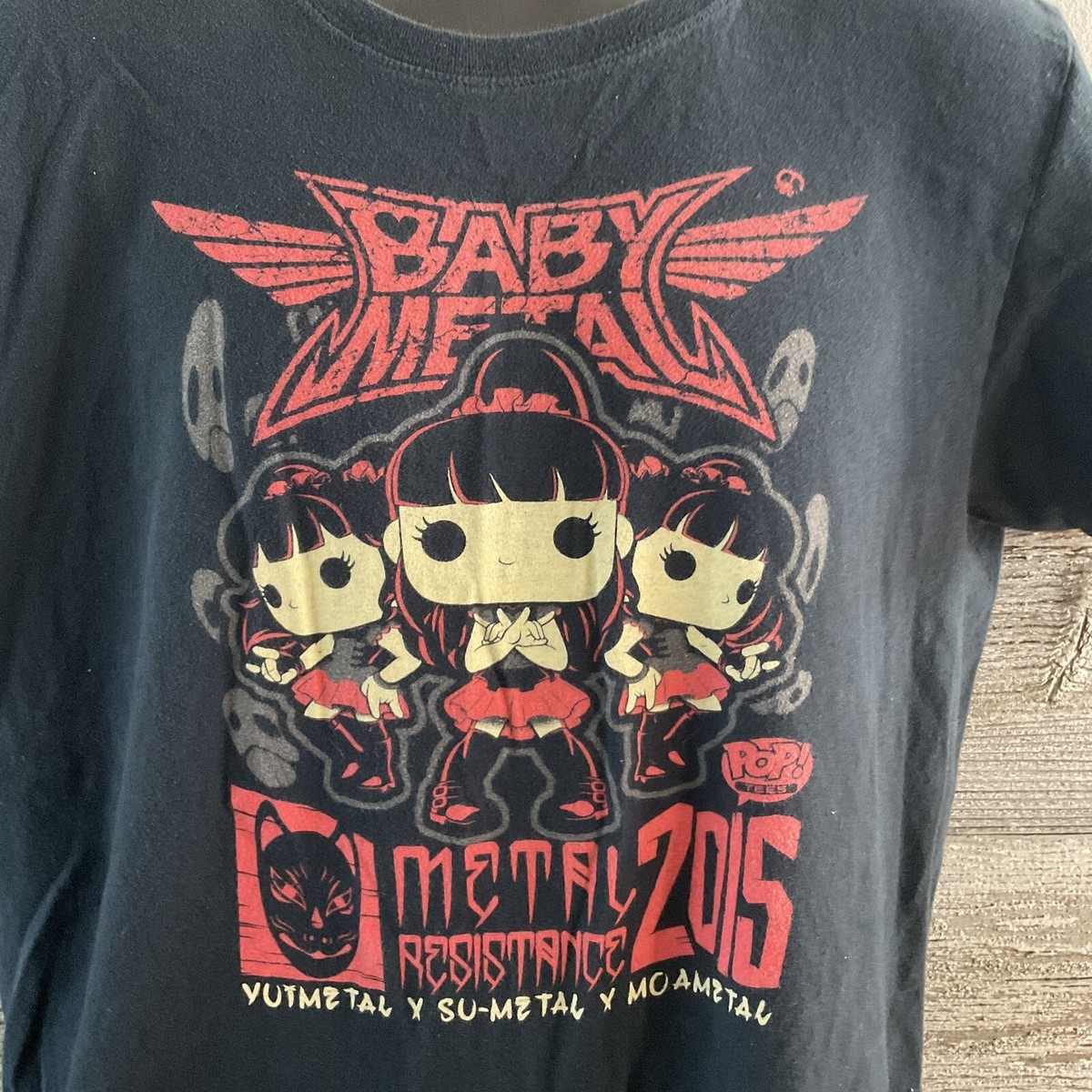 Funko POP! BABYL 3体セット Tシャツ付 BABYMETAL Funko POP! TEE T-shirt size M Black (O1) 2015 Metal
