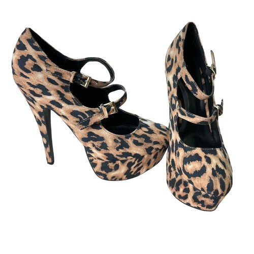 qupid leopard heels