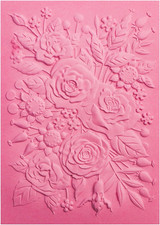 3D Embossing Folder for Card Making,Rose Garden Clear Plastic Texture Fades Embo