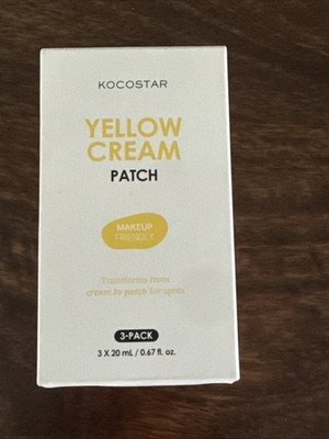 KOCOSTAR Yellow Cream Patch Acne Spot Treatment Makeup Friendly 3 Pack