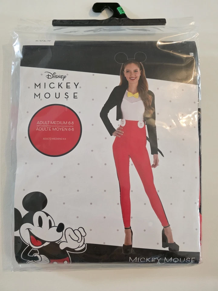 Disfraz de Mickey Mouse Disney para mujer talla M (6-8) Nuevo en paquete Foto 2 de 3