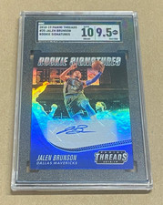 2018-19 Panini Threads Jalen Brunson Rookie Signtures SGC 9.5/10 Auto $399.99