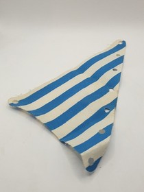 LEGO &reg; 71308 white fabric sail triangular with blue stripes from 6380 6291