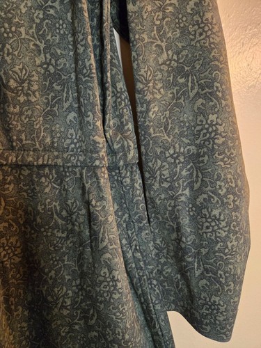 Land’s End Women’s Cotton Long Sleeve Dress With Pockets Classic Maxi Size XL - Picture 3 of 5