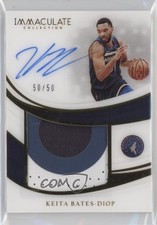 2018-19 Panini Immaculate Premium 50/50 Keita Bates-Diop #PP-KBD Patch Auto 0so2