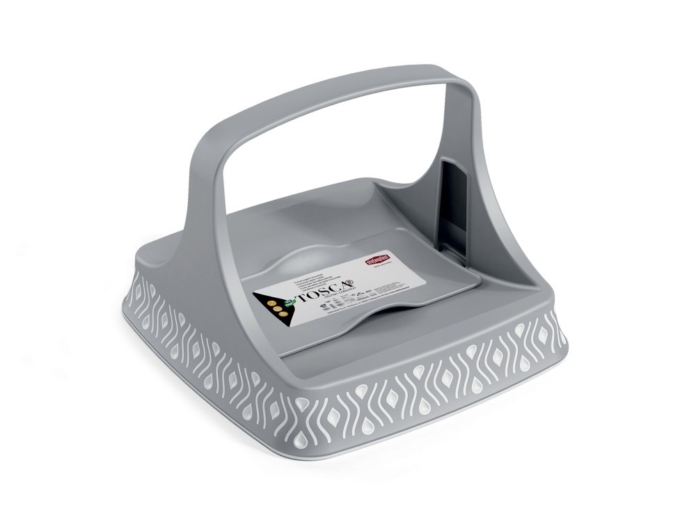 Stefanplast Tosca Kitchen Paper Towel Holder, Grey, 22x16.5cm