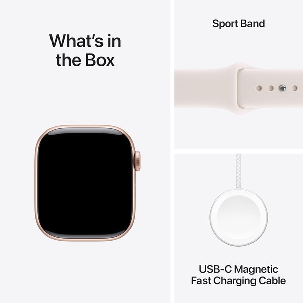Apple Watch Series 11 42mm GPS Rosa Dorado con Banda Deportiva Rosa Claro S/M MEU04LW/A 4