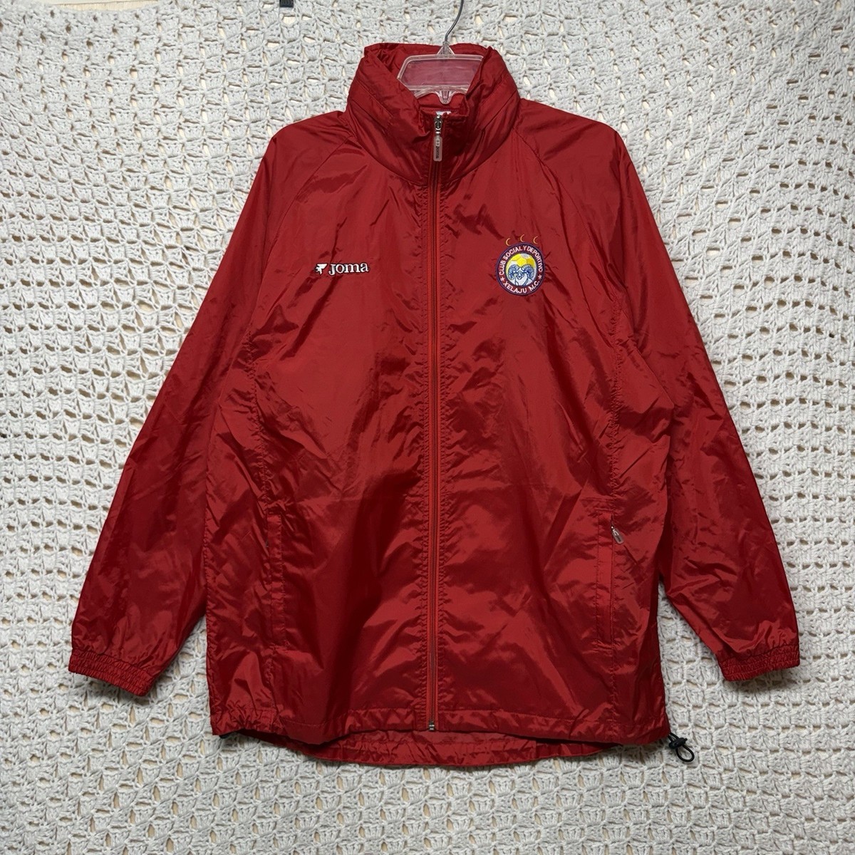 Xelaju MC Joma sport rain Hoodie jacket Mens Small Red Guatemala