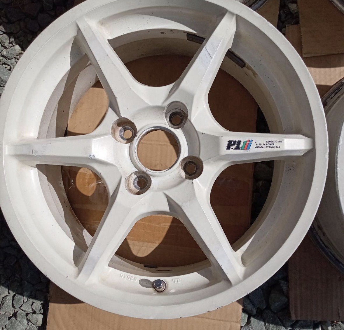 JDM Buddy Club P1 Racing 15x6.5J +43 4x100 Wheels White 4pcs Honda