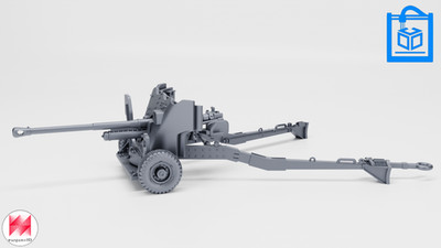Ordnance QF 6 Pounder AT Model 3D Print Multiple Scales 1:35-1:16