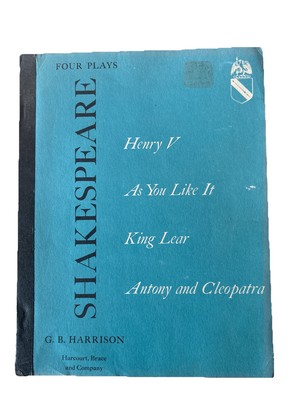 Shakespeare, Four Plays (1954) G.B. Harrison Harcourt, Brace, and Co