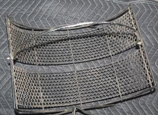 MCM Metal Handle Black Mesh Footed Magazine Rack  Vintage Log Rack Firewood