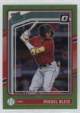 2024 Donruss Optic Rated Prospects Lime Green Prizm /149 Miguel Bleis #195 0e4z