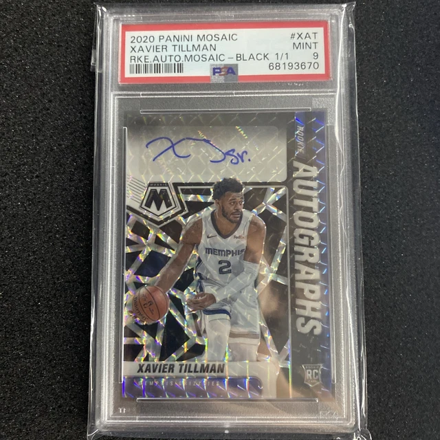 Xavier Tillman 2020-21 Mosaic Rookie Autograph Black RC Auto 1/1 PSA 9