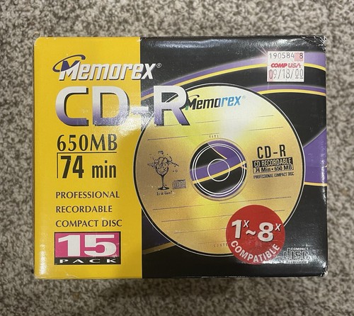 Memorex CD-R 10 Pack NEW 650 mb 74 min Sealed OEM Compact Disk ...