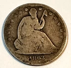 1863 S Scarce Seated Liberty Half Dollar Excellent Coin Low Mintage 916,000