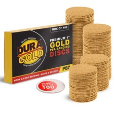 80 Grit 1 Hook Loop Da Sanding Discs - 100 Sandpaper Finishing Discs
