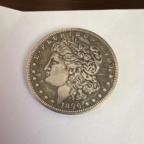 1896 Morgan Silver Dollar $1 Coin 0.9 Fineness US Silver Circulated