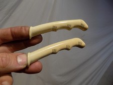 1970s SCHWINN BIKE BRAKE LEVER COVERS WHITE S...