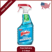 Windex Glass and Window Cleaner Spray Bottle, Original Blue, 23 fl oz