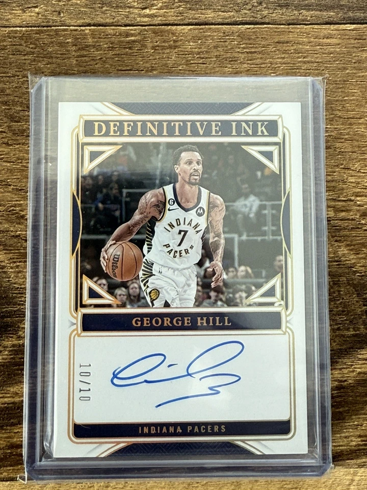 2024-25 Panini National Treasures George Hill tinta definitiva oro automático/10 marcapasos Foto 2 de 3
