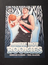2024-25 Panini Optic White Hot Rookies RC Donovan Clingan #11. Trail Blazers 