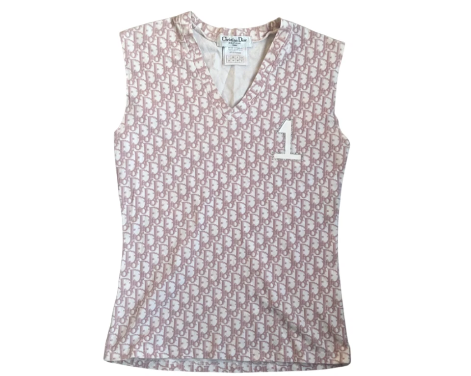 Dior — Christian Dior Trotter Sleeveless Top Pink #38 2P12155050