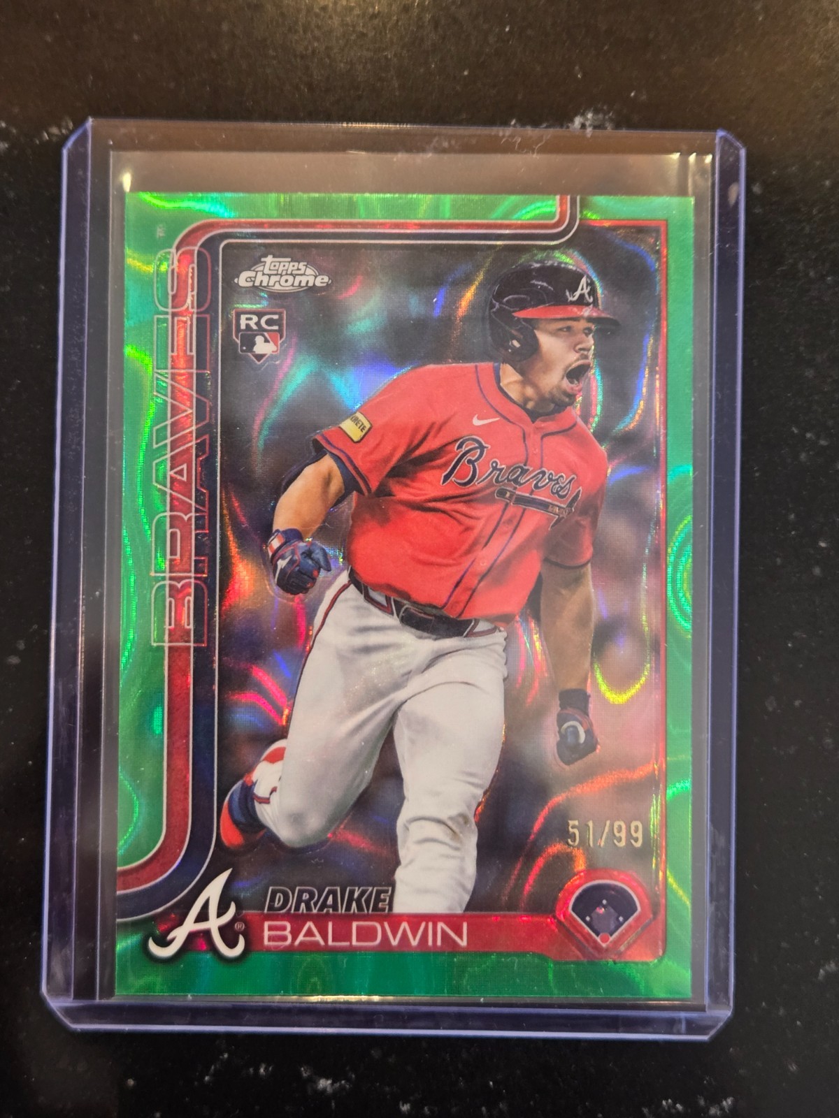 2025 Topps Chrome Update Series - Drake Baldwin #USC96 Green Lava Refractor /99
