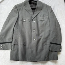 Vintage Lyon Tailors Jacket Mens Large Uniform Coat Wool Buttons Bus Line 70s