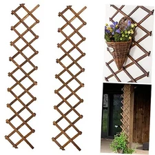 2Pack Expandable Wooden Lattice Wall,Plant Garden Trellis for Climbing 2PACK