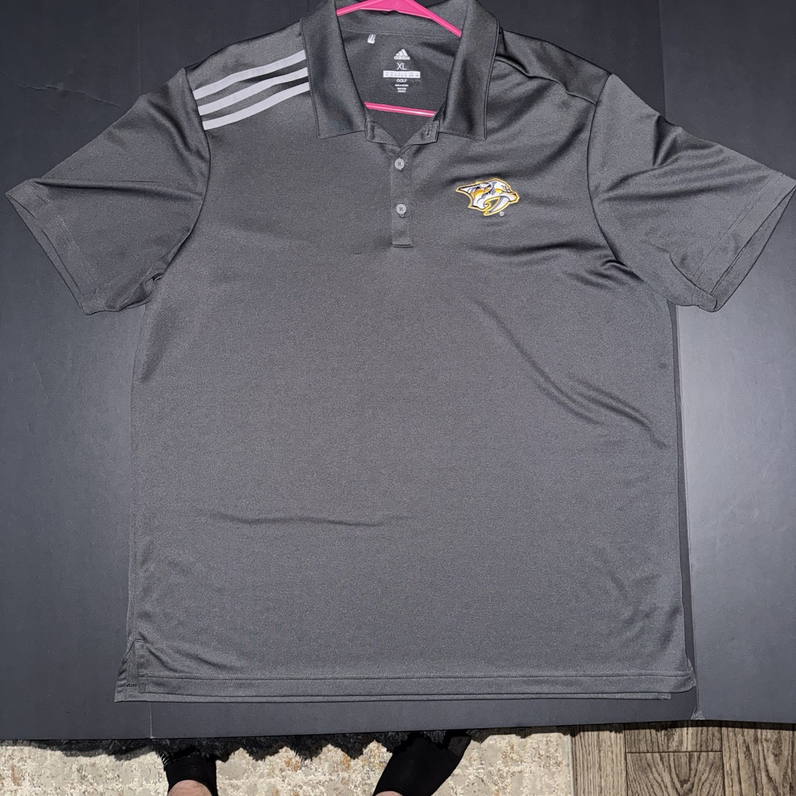 Men’s XL adidas Nashville Predators NHL Performance Golf Polo Hockey Official