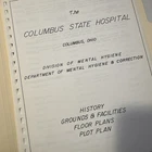 Rare c50s History Plan Map Columbus Ohio Insane Asylum State Hospital 42pgs COPY