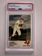 1961 FLEER FOOTBALL #202 JOHNNY ROBINSON ROOKIE PSA 4 VG-EX