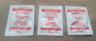 #ad Lot Of 3 Metaflux 4 Gram Metal Lubricante Packets #70 8508 $30.95