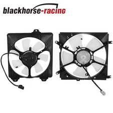 600460 610460 Radiator Condenser Cooling Fan For 2001-05 Toyota RAV4 Left+Right
